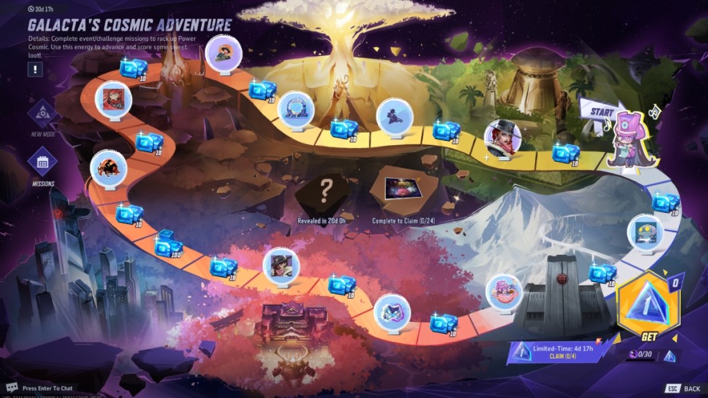 an image of Galacta's Cosmic Event board game in Marvel Rivals