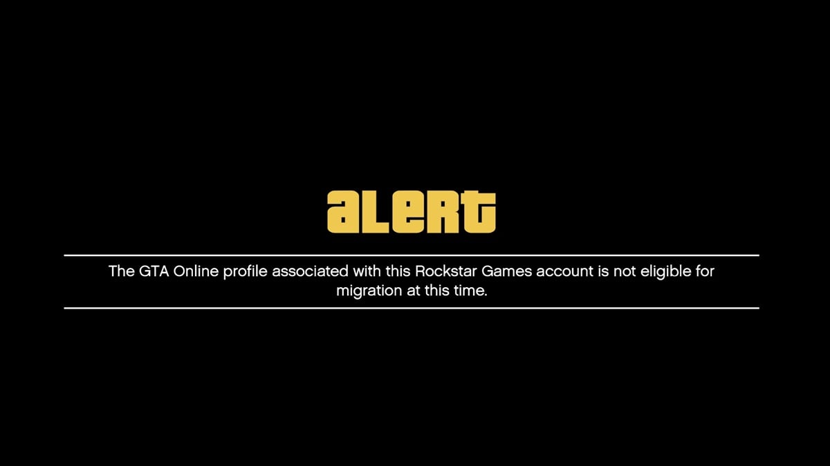 How to fix Games account is not eligible for migration at this time in GTA Online