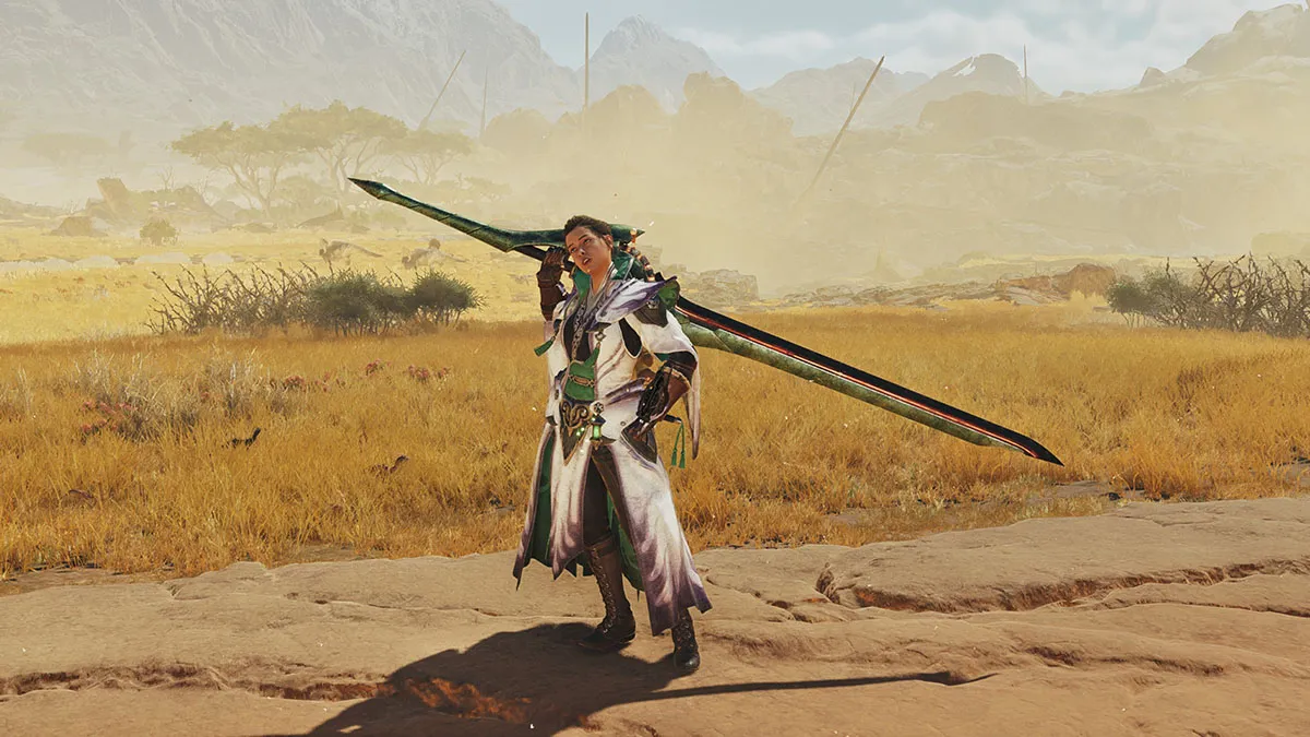 Hunter and Longsword in Monster Hunter Wilds