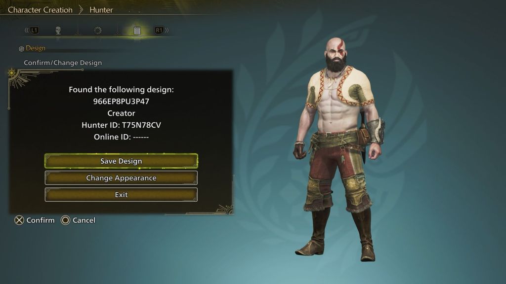 Image of Kratos in Monster Hunter Wilds