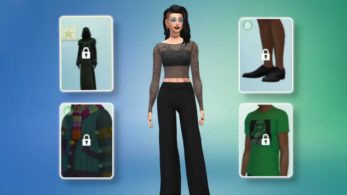 Locked items in Create a Sim in The Sims 4