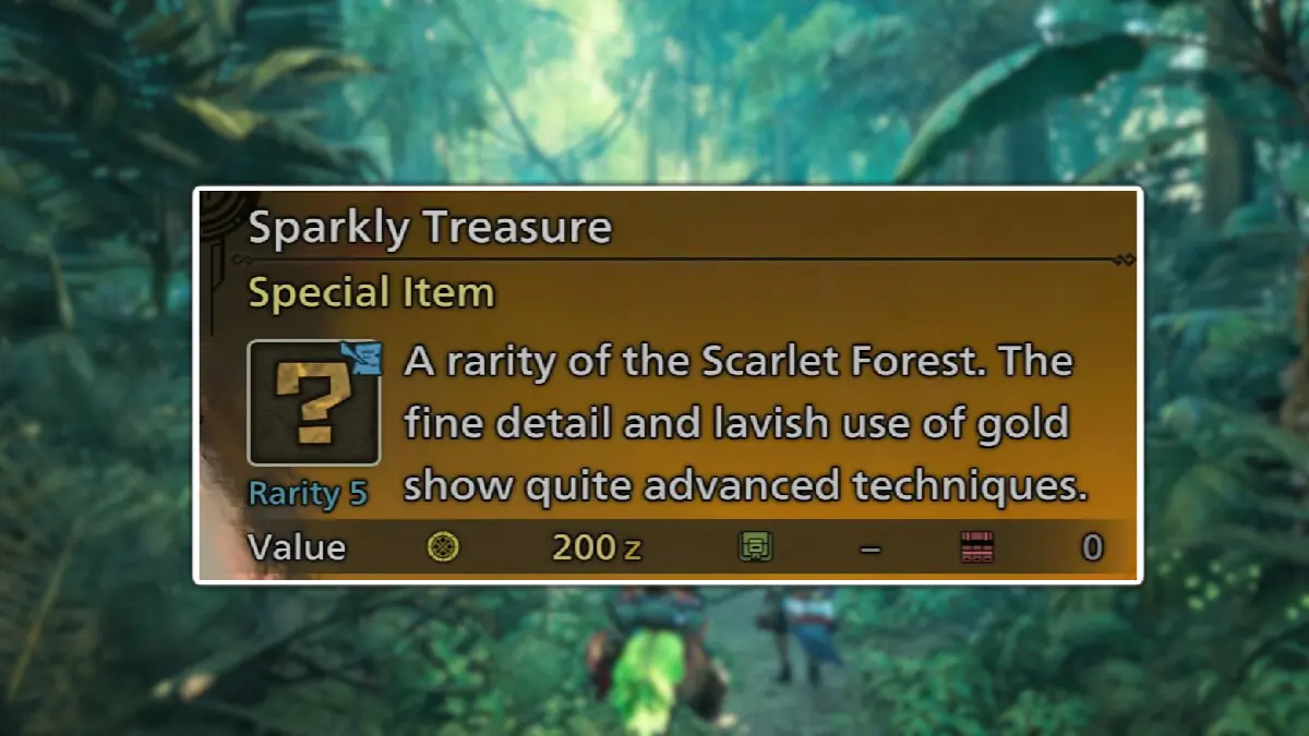 Sparkly Treasure description in MH Wilds